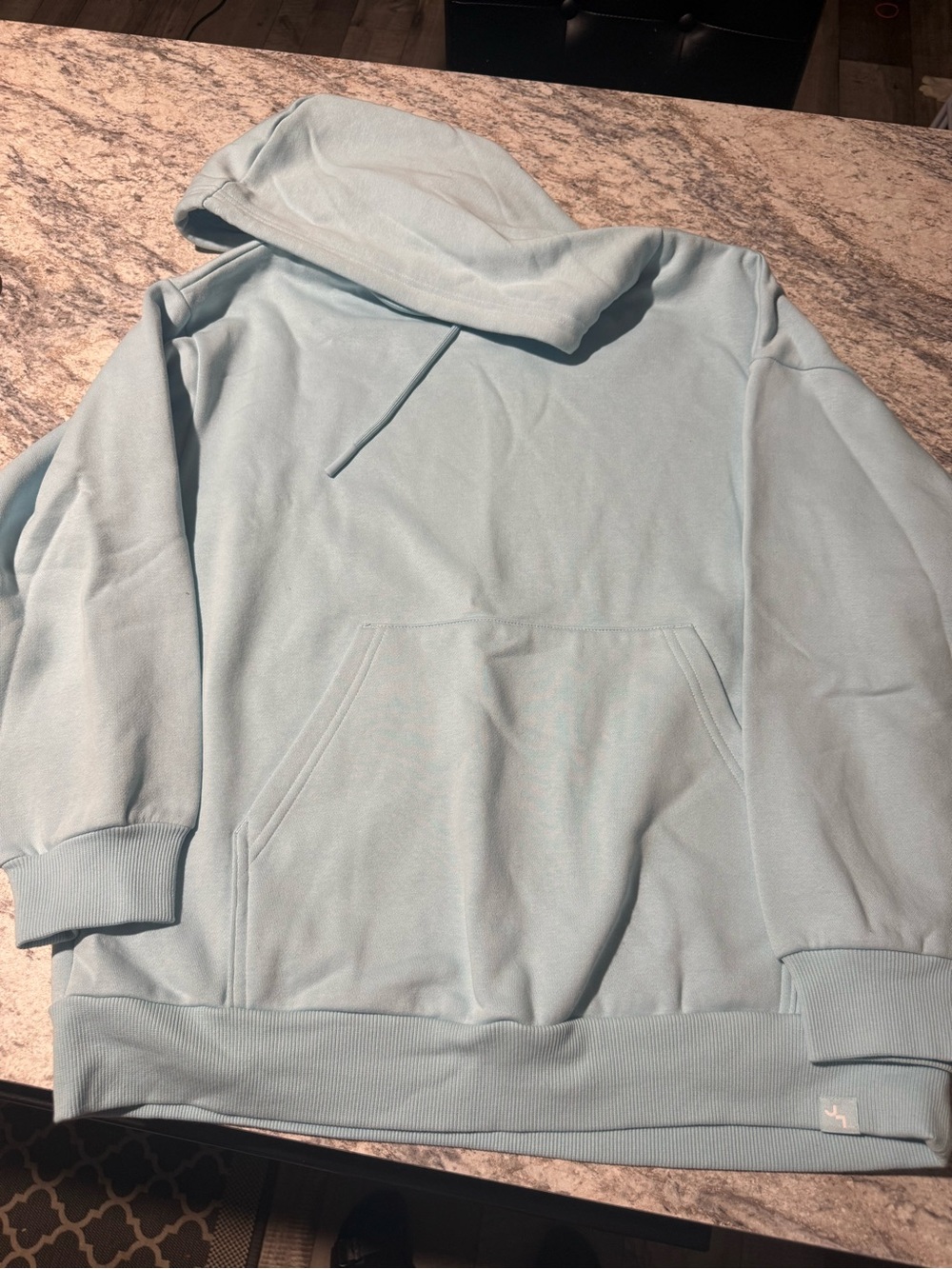 Women’s Light Blue Pullover Hoodie - Casual Everyday Comfort